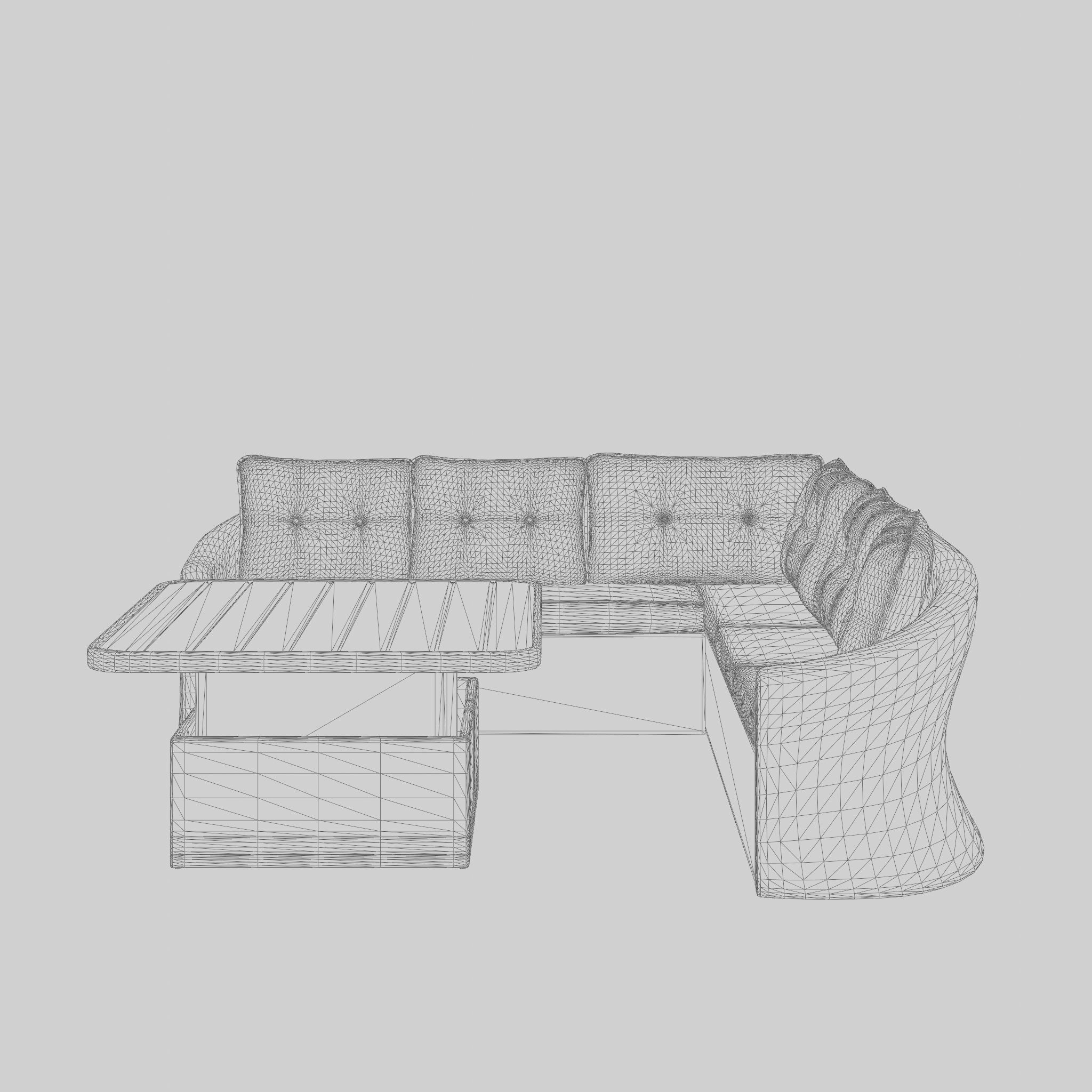 Martinique Corner Sofa Set 3D Model Low-poly 3D model_6
