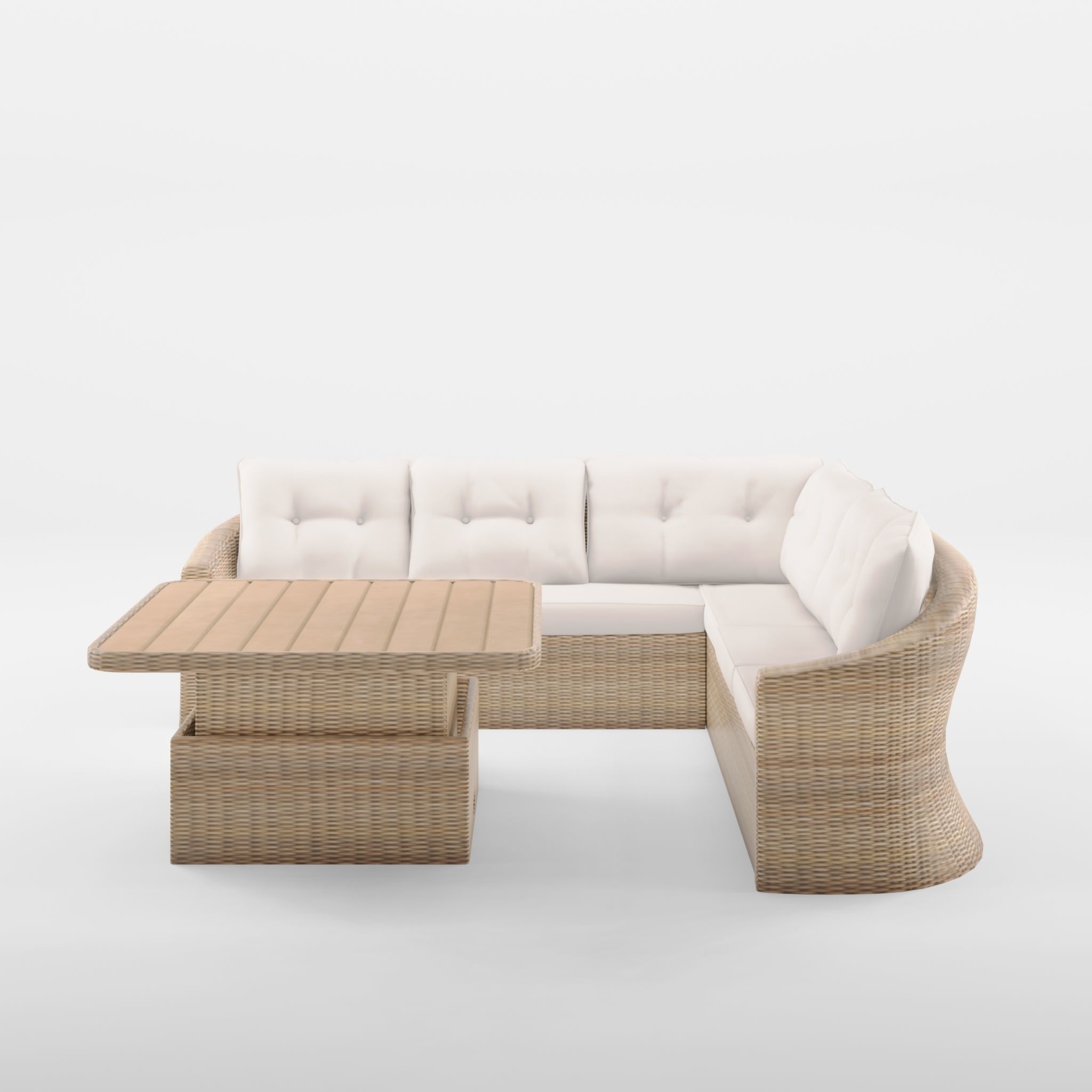 Martinique Corner Sofa Set 3D Model Low-poly 3D model_1