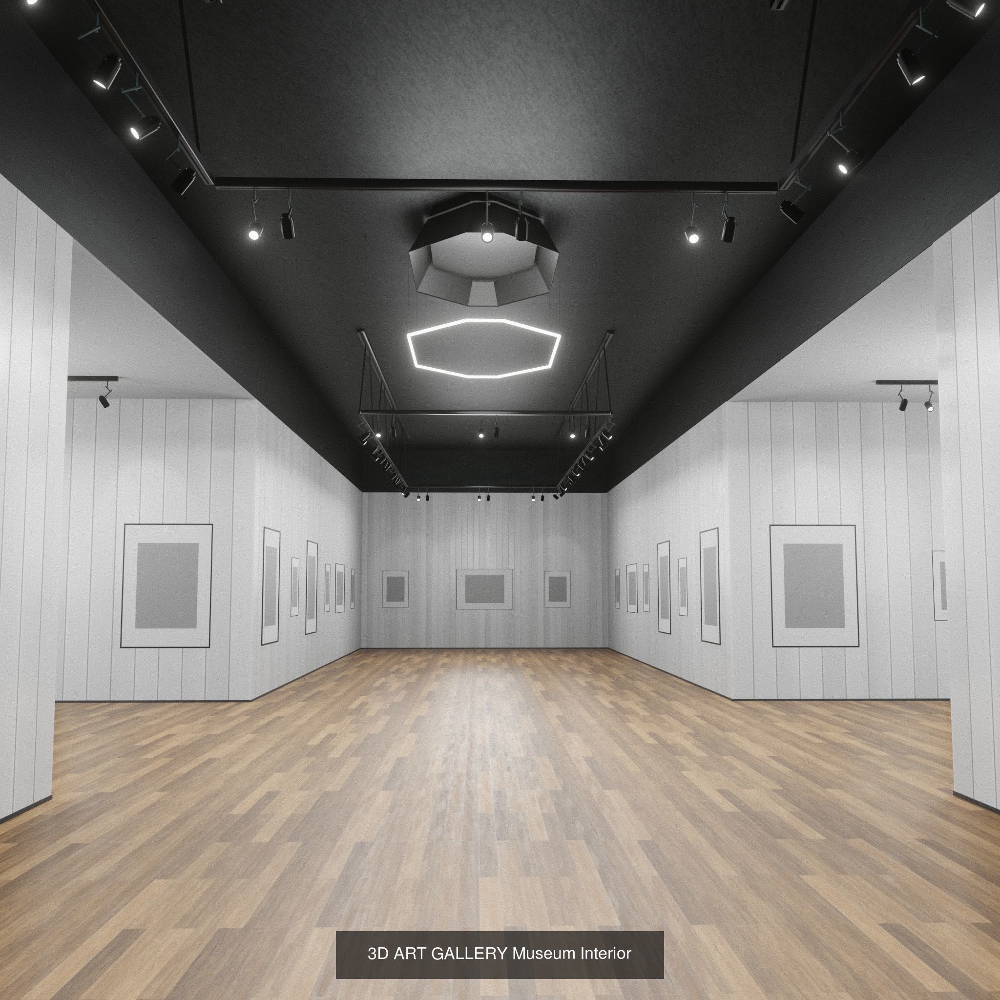 3D ART GALLERY Museum Interior 3D Model Collection_2