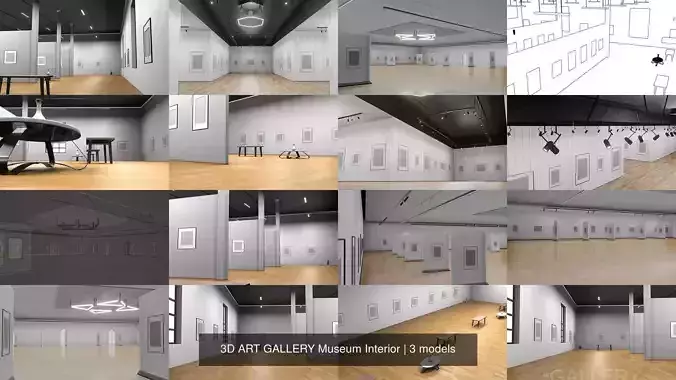 3D ART GALLERY Museum Interior