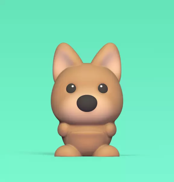 Cute Little Kangaroo 3D print model_0