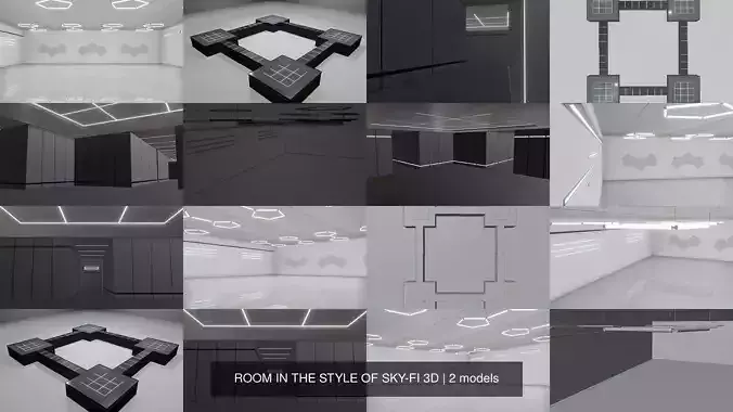ROOM IN THE STYLE OF SKY-FI 3D
