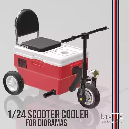 ELECTRIC COOLER SCOOTER IN 1 24TH SCALE FOR DIORAMAS
