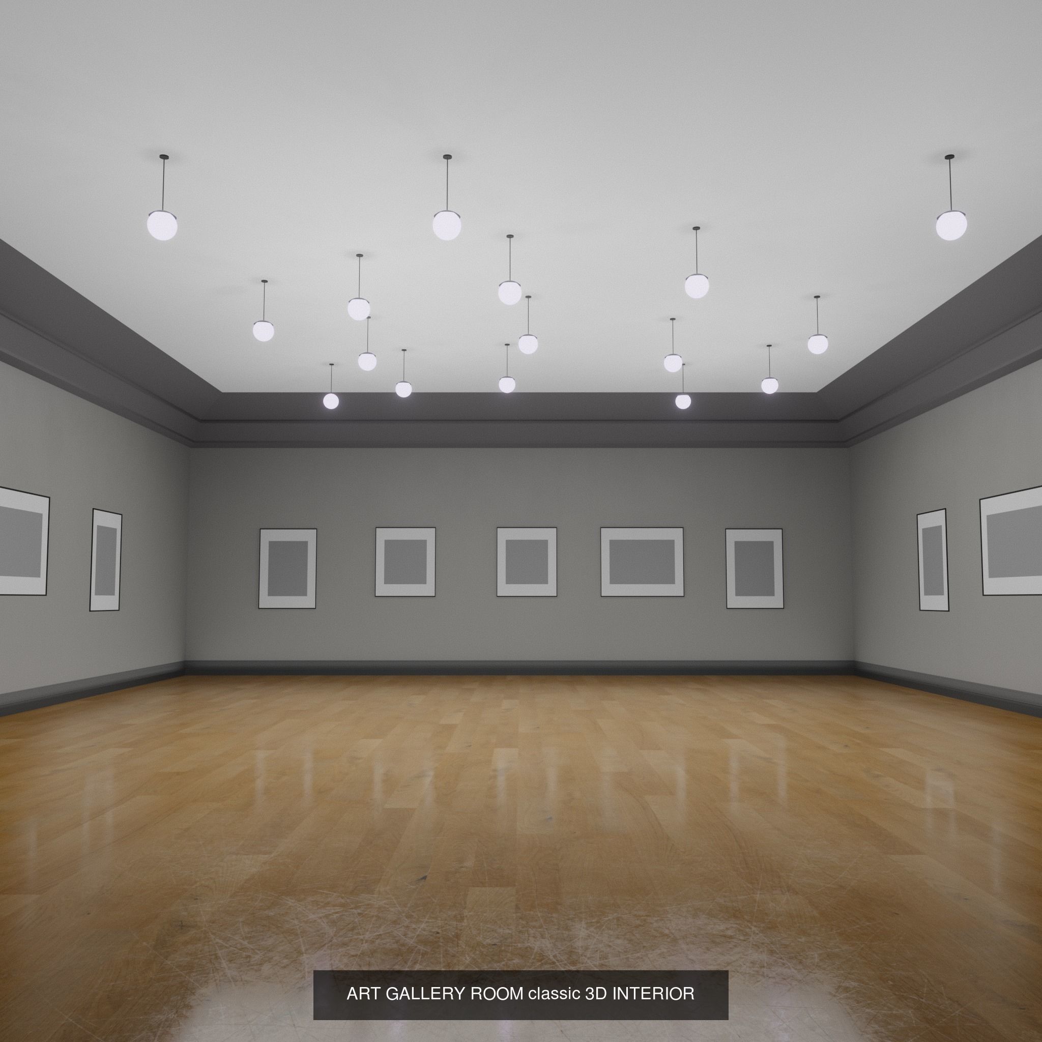 ART GALLERY ROOM classic 3D Model Collection_2