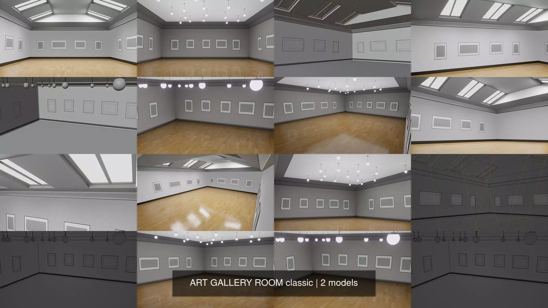 ART GALLERY ROOM classic 3D Model Collection_0