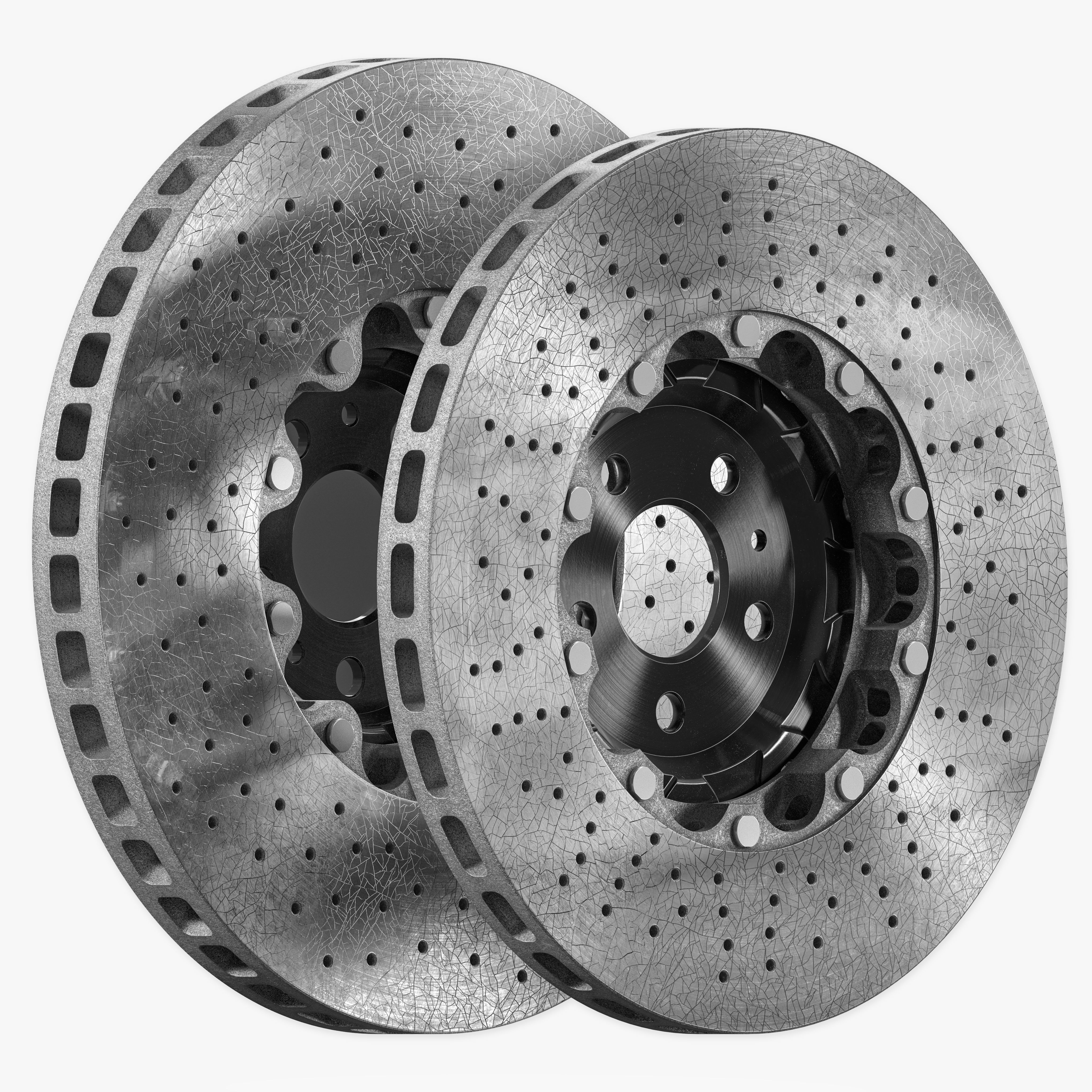 Ceramic Brakes with Cracks 3D model_1