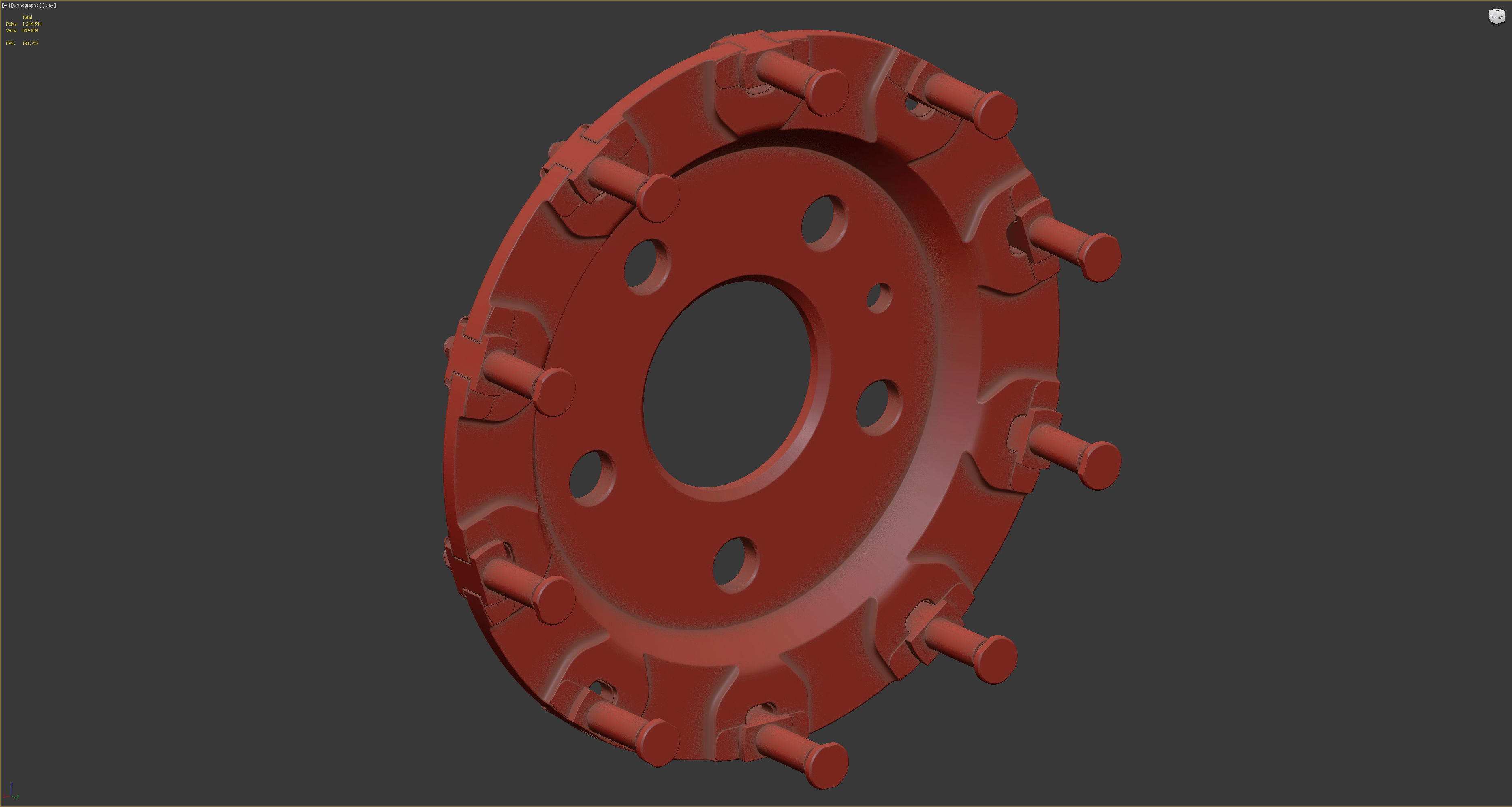 Ceramic Brakes with Cracks 3D model_12