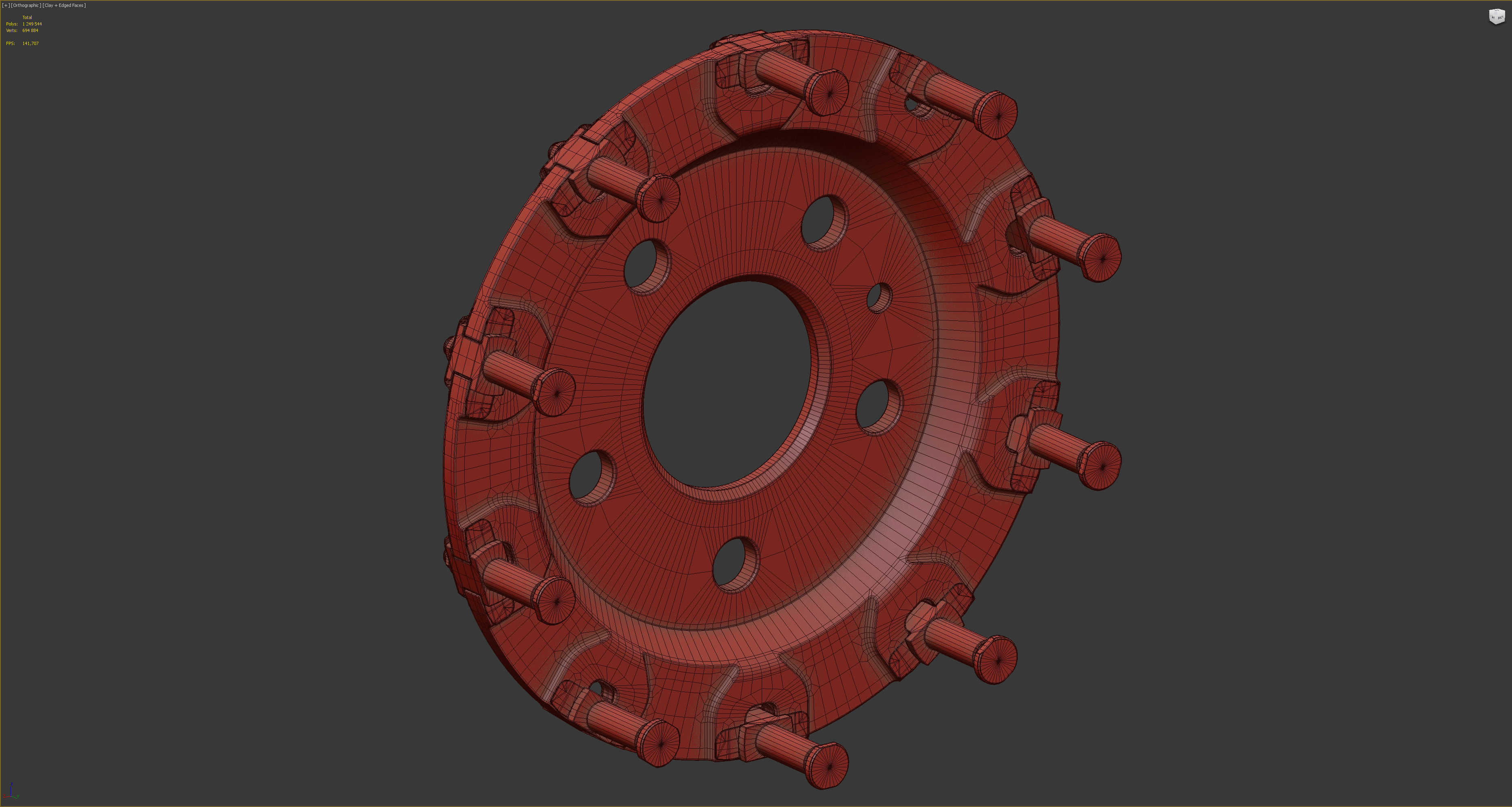 Ceramic Brakes with Cracks 3D model_13