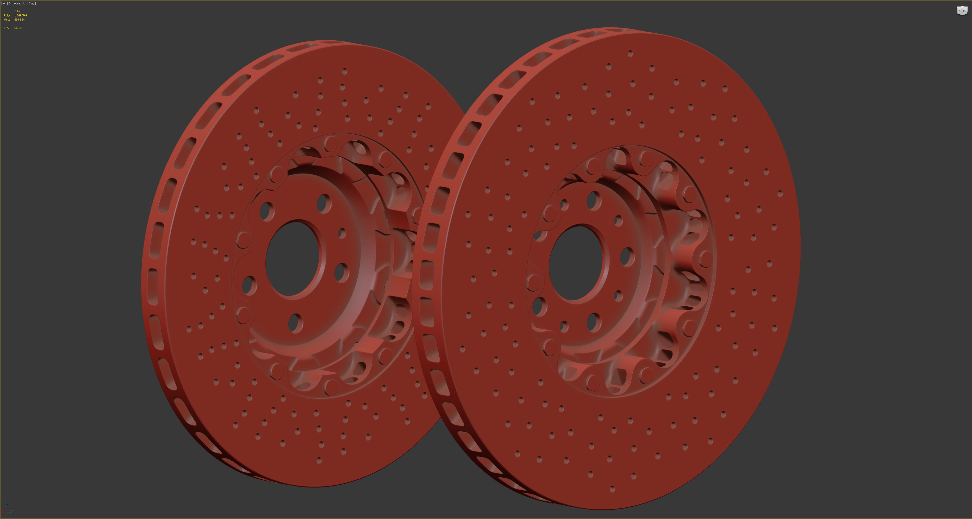 Ceramic Brakes with Cracks 3D model_9