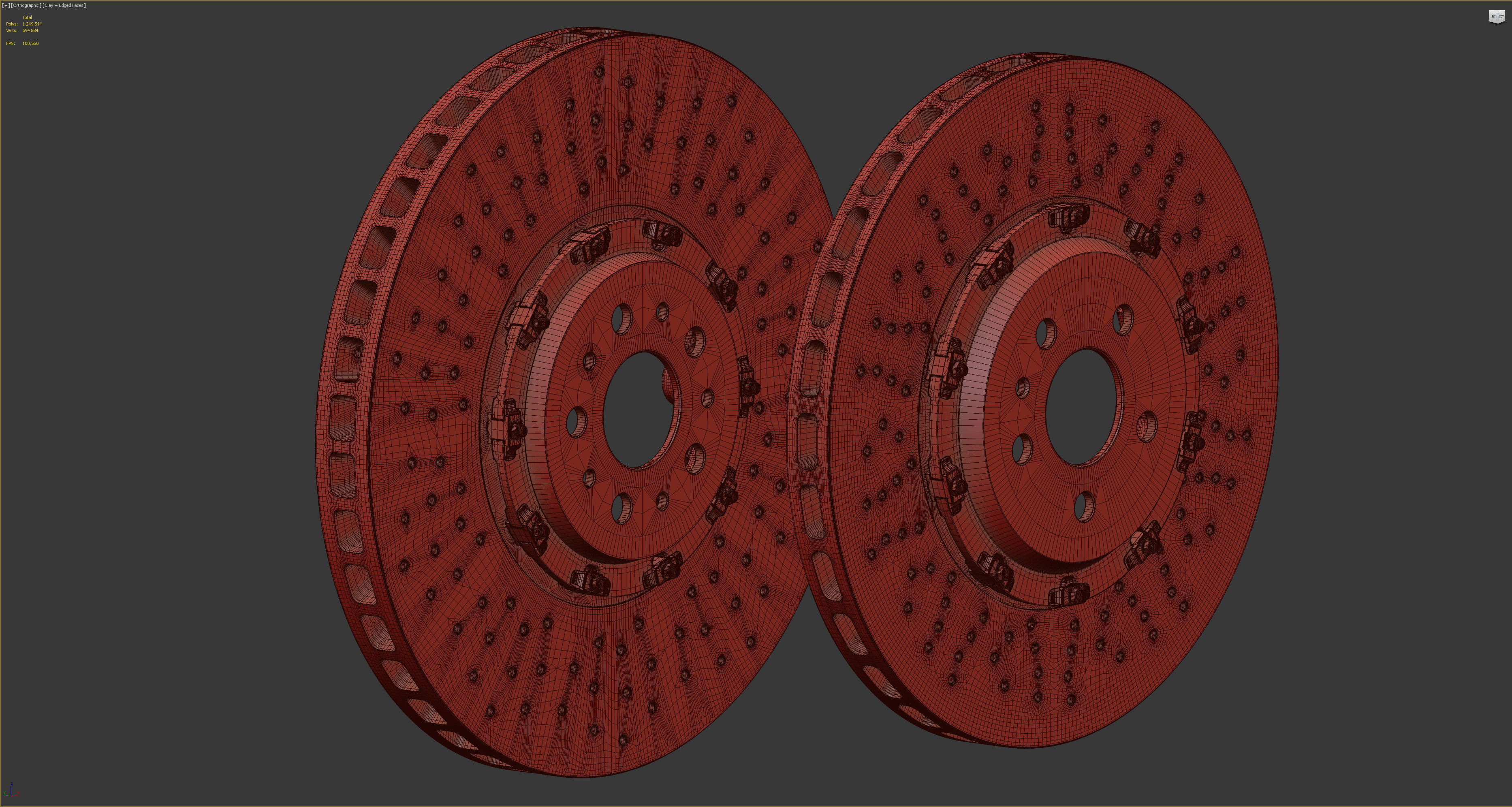 Ceramic Brakes with Cracks 3D model_8