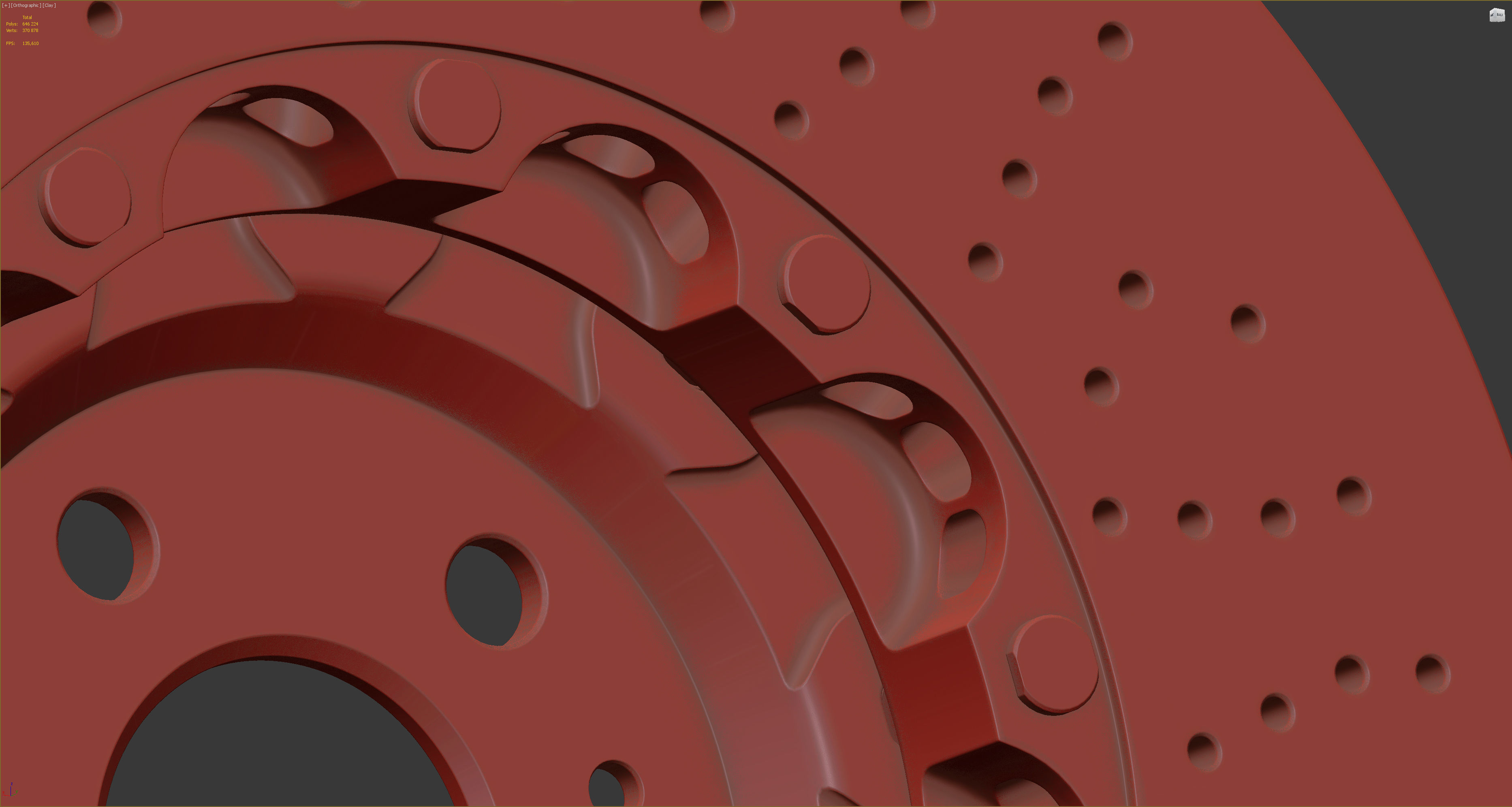 Ceramic Brakes with Cracks 3D model_16
