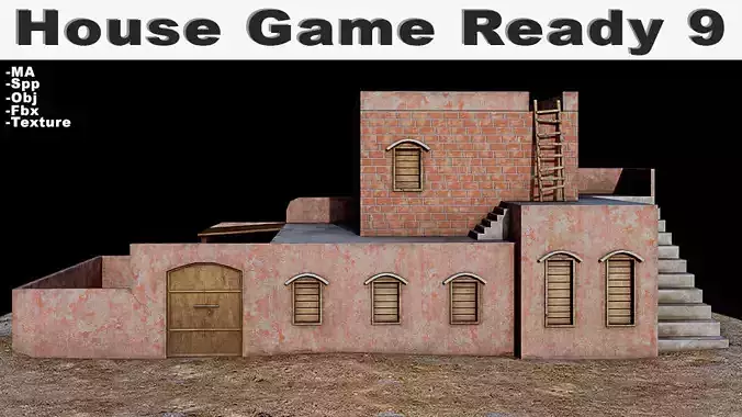 House Game Ready 9 Low-poly 3D model