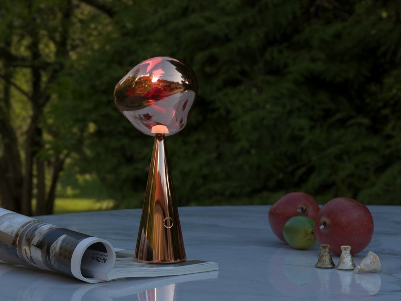 NEW Set  -TOM DIXON MELT - PORTABLE  Cone floor Slim  Fat table 3D model_1