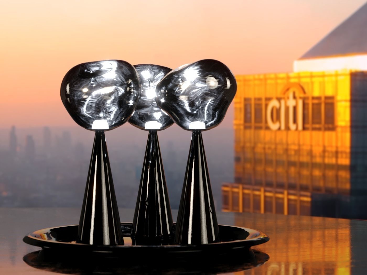 NEW Set  -TOM DIXON MELT - PORTABLE  Cone floor Slim  Fat table 3D model_4