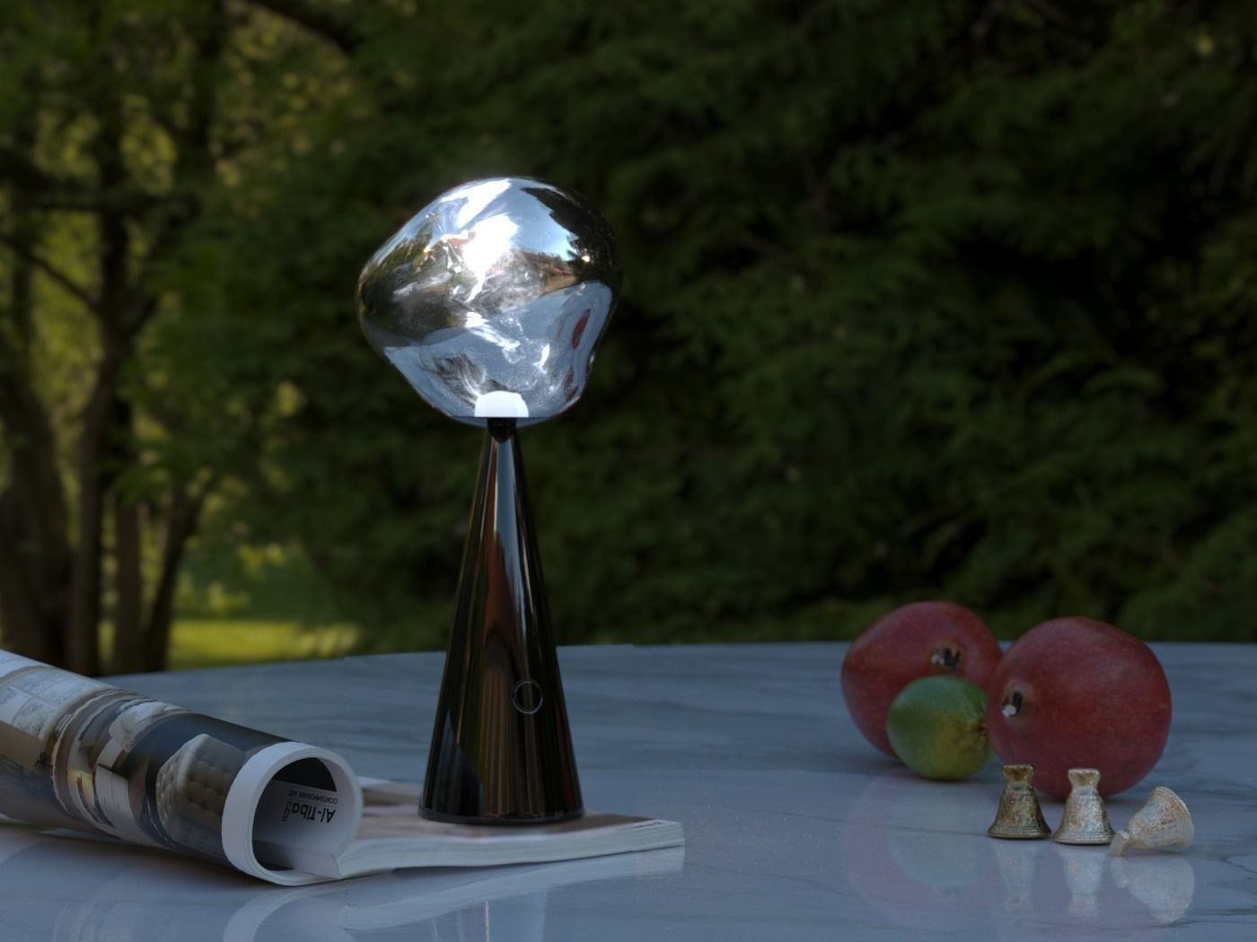 NEW Set  -TOM DIXON MELT - PORTABLE  Cone floor Slim  Fat table 3D model_5