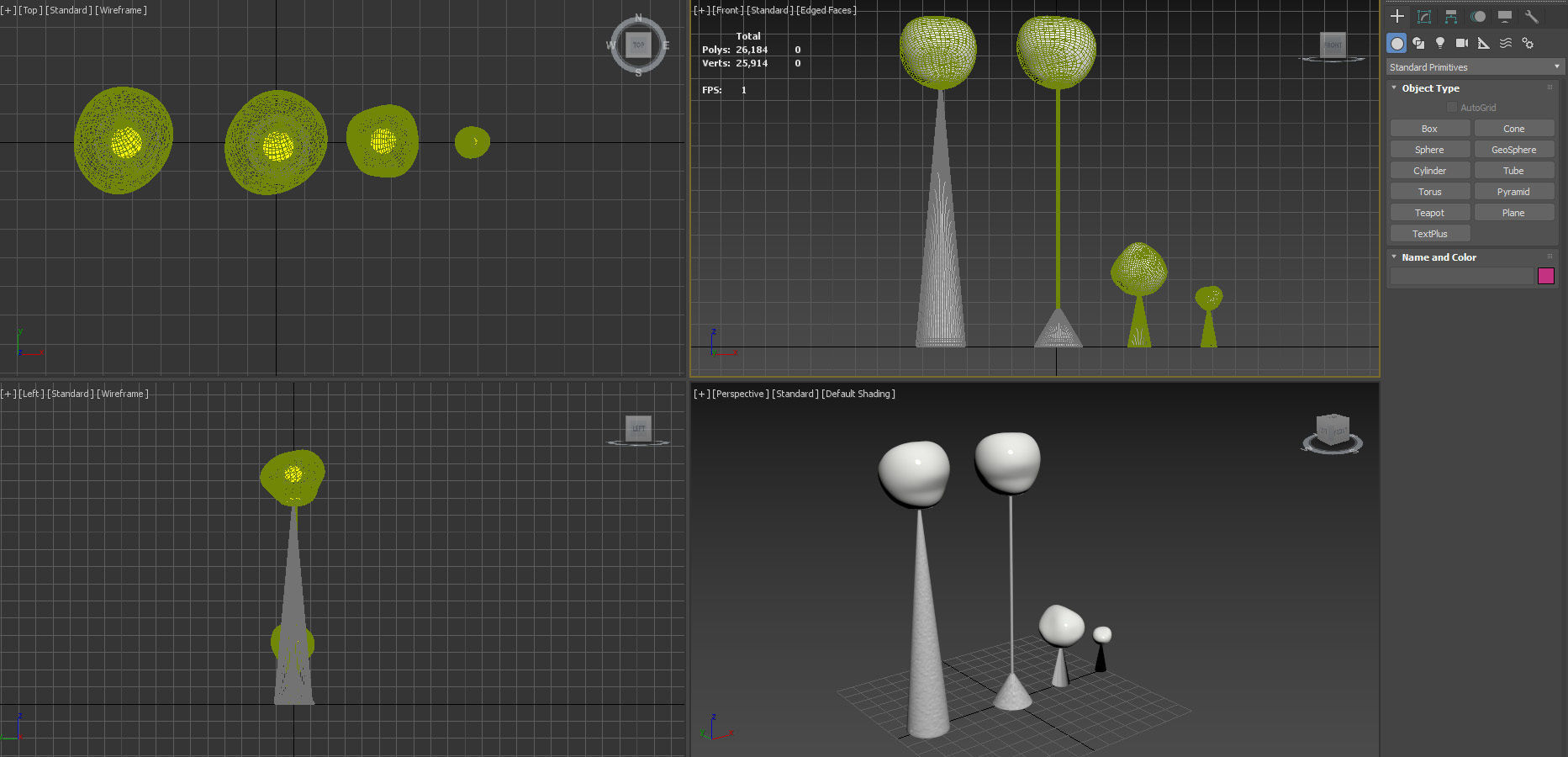 NEW Set  -TOM DIXON MELT - PORTABLE  Cone floor Slim  Fat table 3D model_15