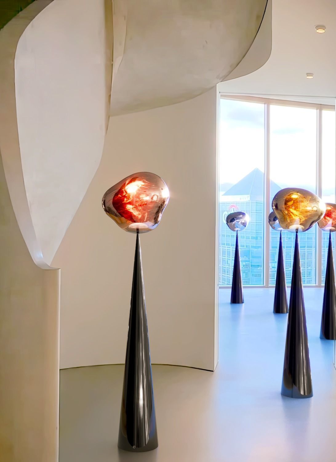 NEW Set  -TOM DIXON MELT - PORTABLE  Cone floor Slim  Fat table 3D model_8