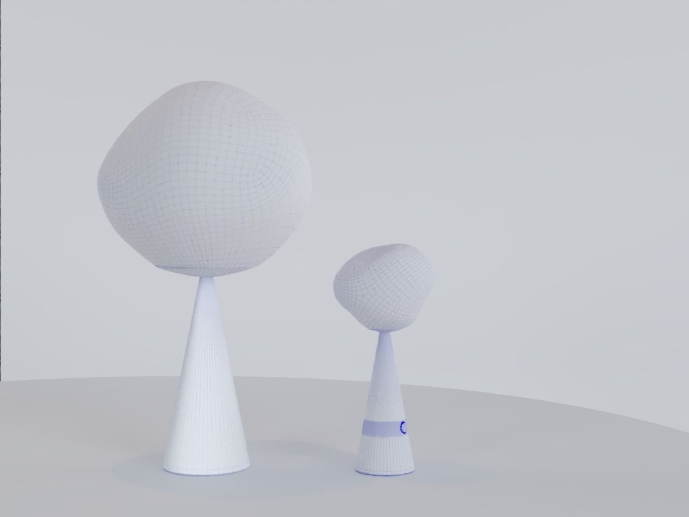 NEW Set  -TOM DIXON MELT - PORTABLE  Cone floor Slim  Fat table 3D model_14