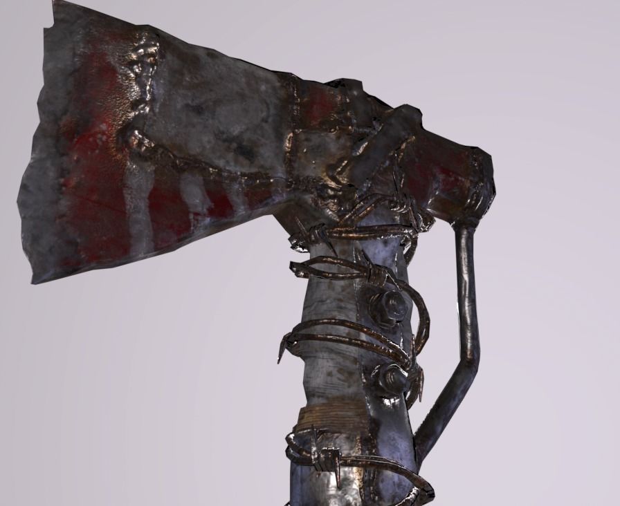 Axe PBR 4K Weapon GameReady Low-poly 3D model_3