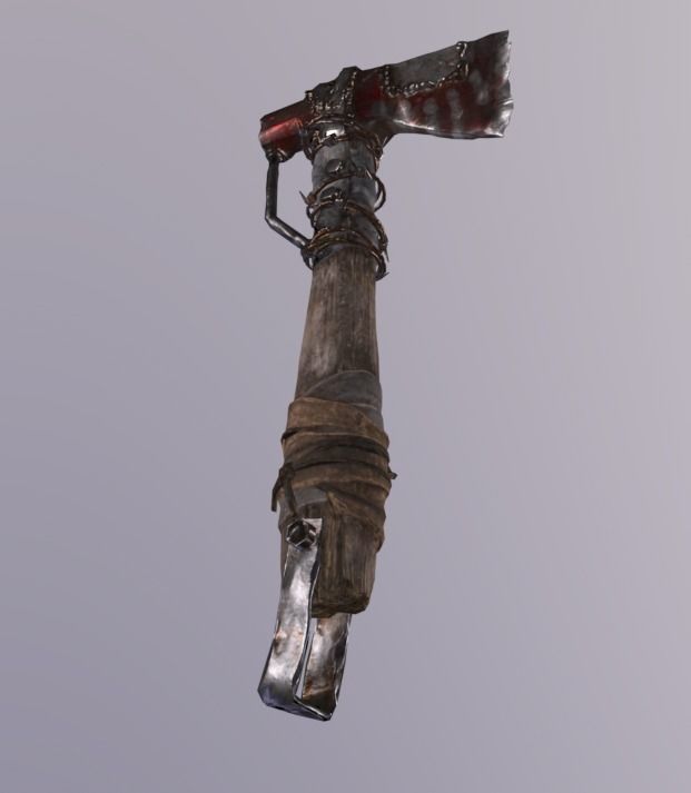 Axe PBR 4K Weapon GameReady Low-poly 3D model_2