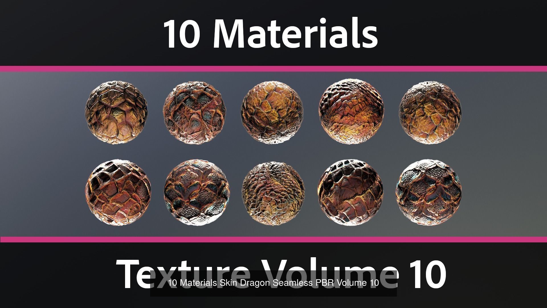 30 Materials Skin Dragon Seamless PBR Bundle 4 Texture_1