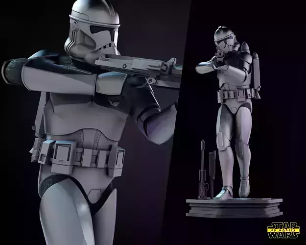 Clone Trooper Sculpture Star Wars 3D Models Free 3D print model