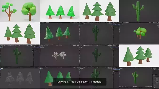 Low Poly Trees Collection 