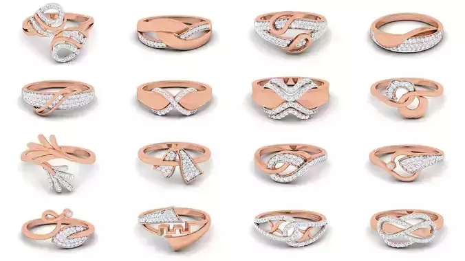 49 Women Diamond Ring 3dm renders detail 