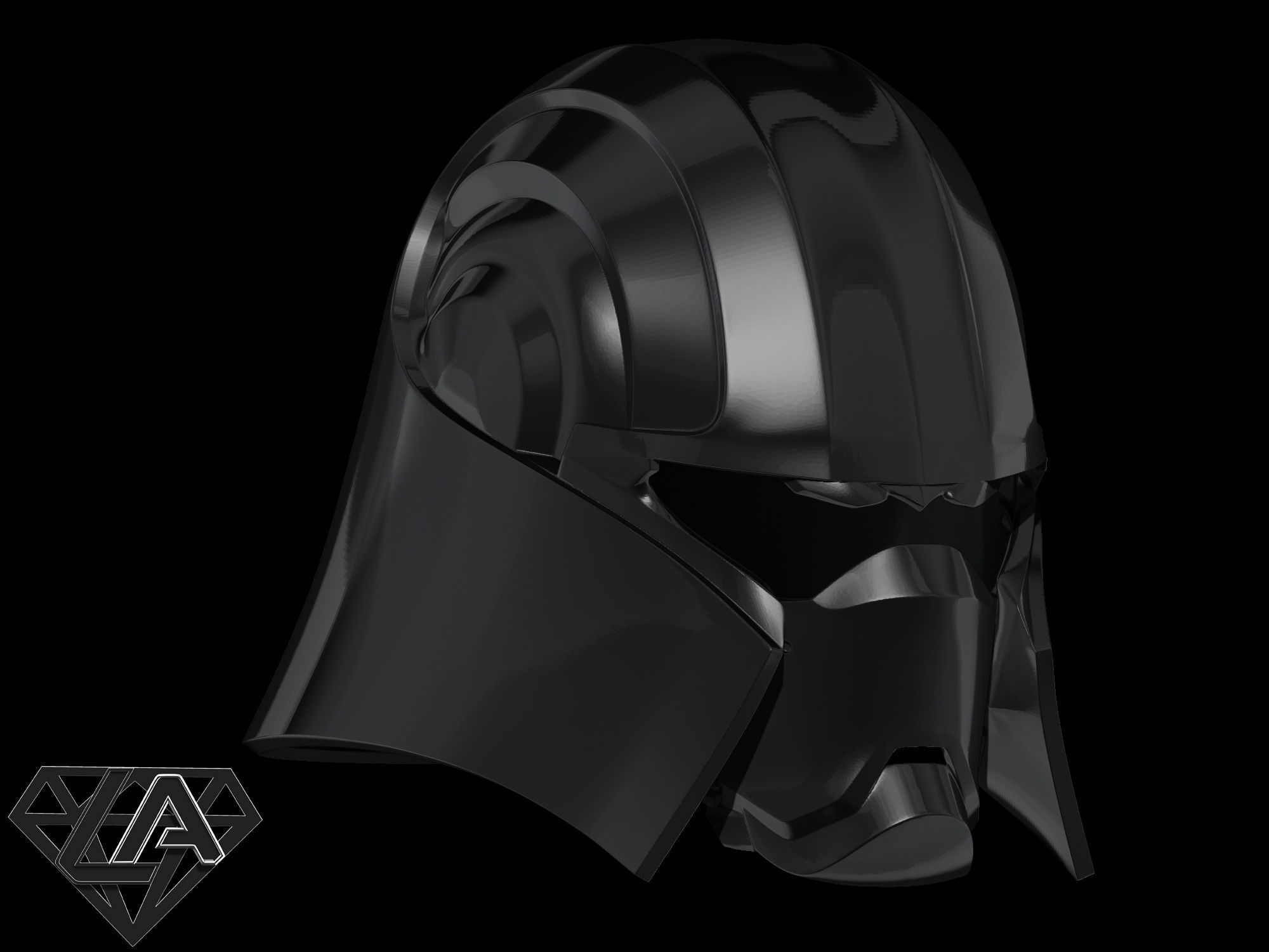 Winter sith helmet 3D print model_1
