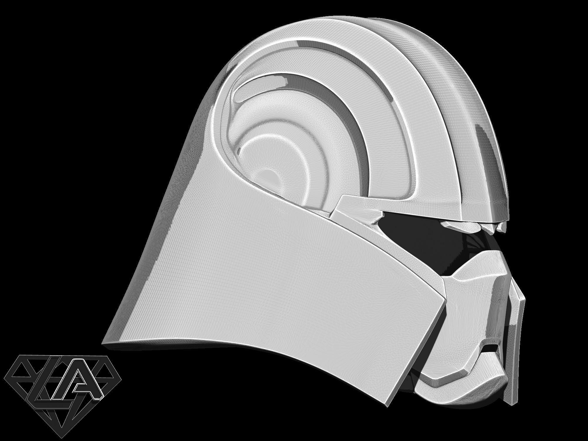 Winter sith helmet 3D print model_2