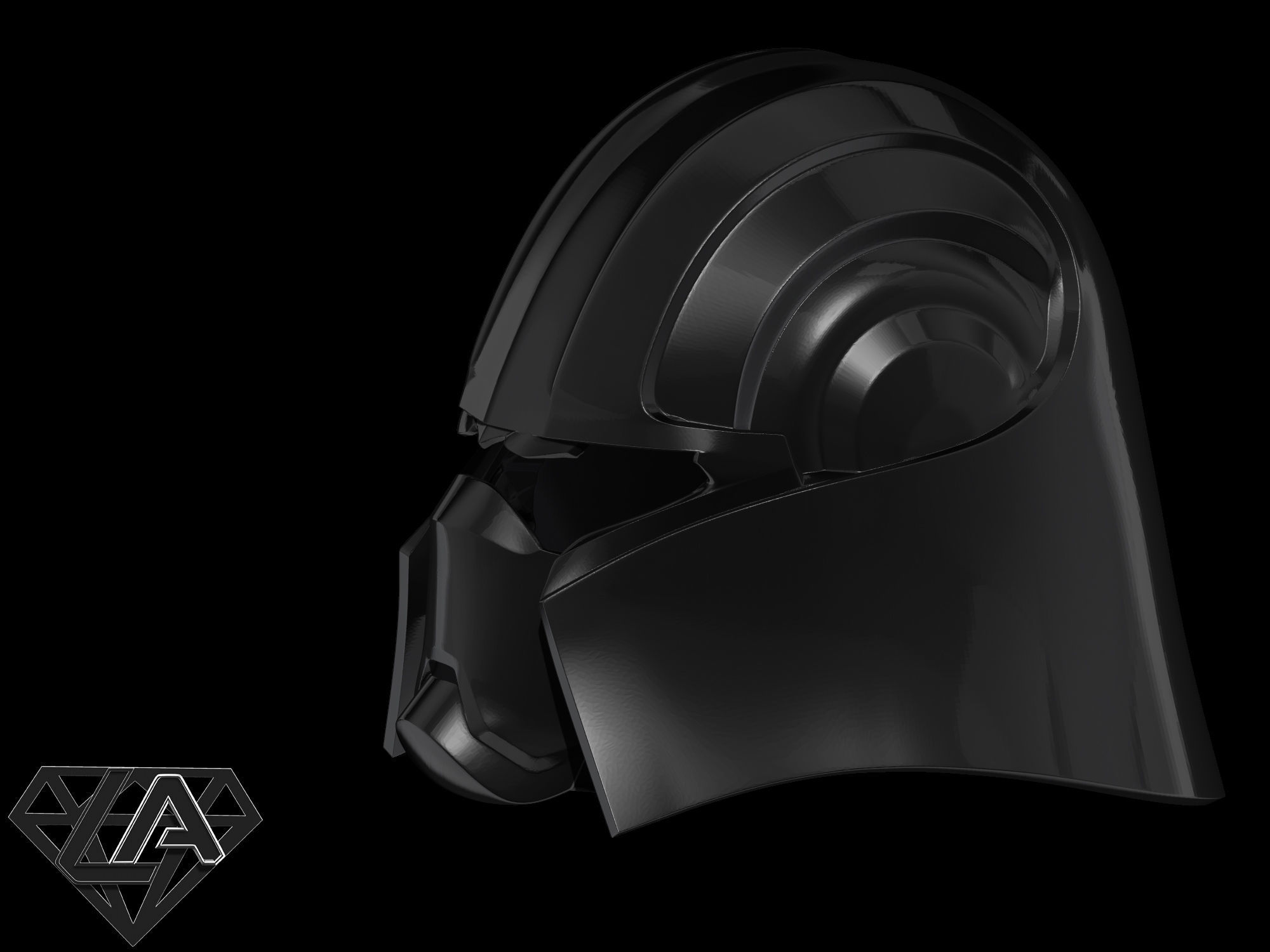 Winter sith helmet 3D print model_7