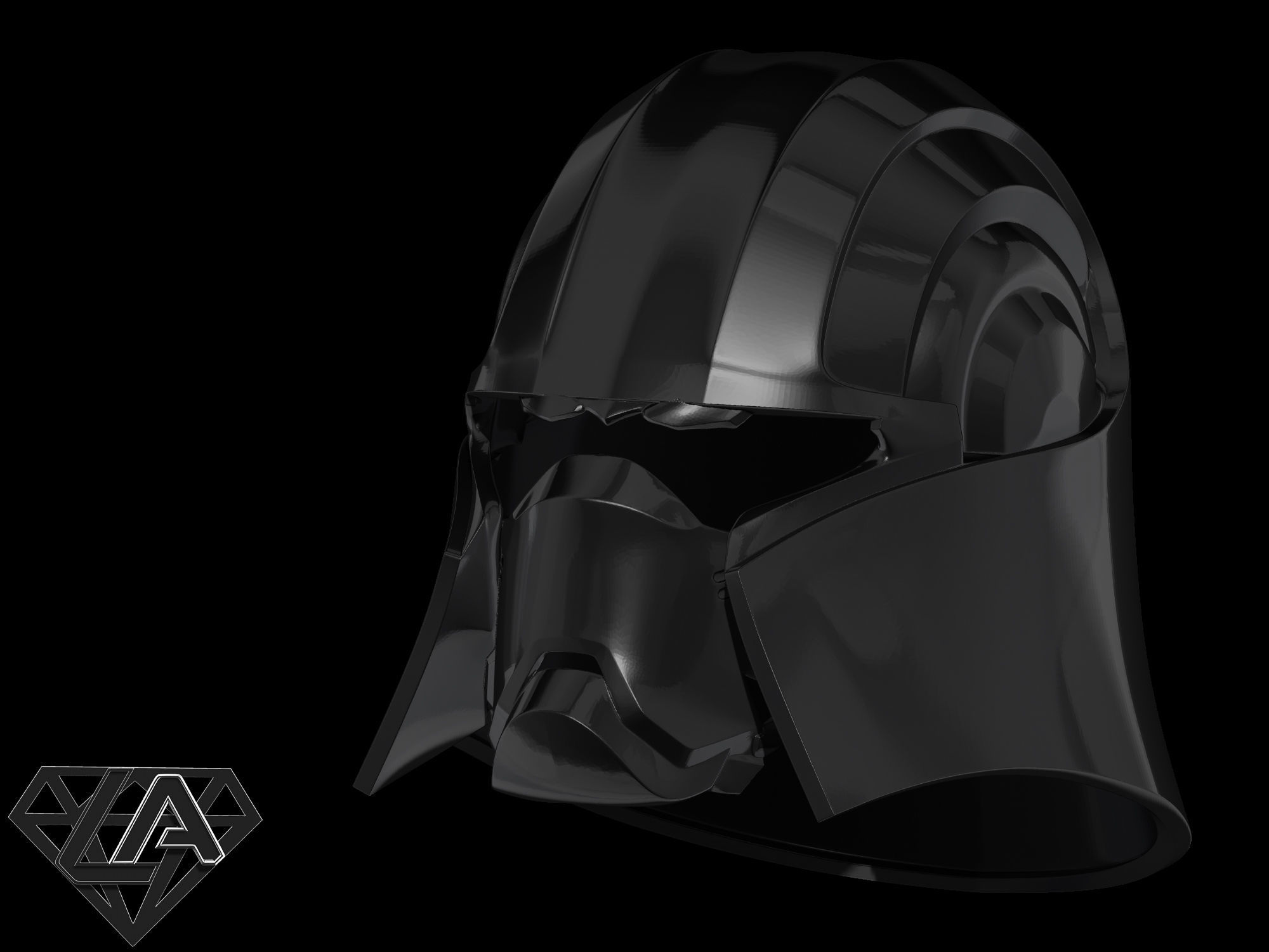 Winter sith helmet 3D print model_9
