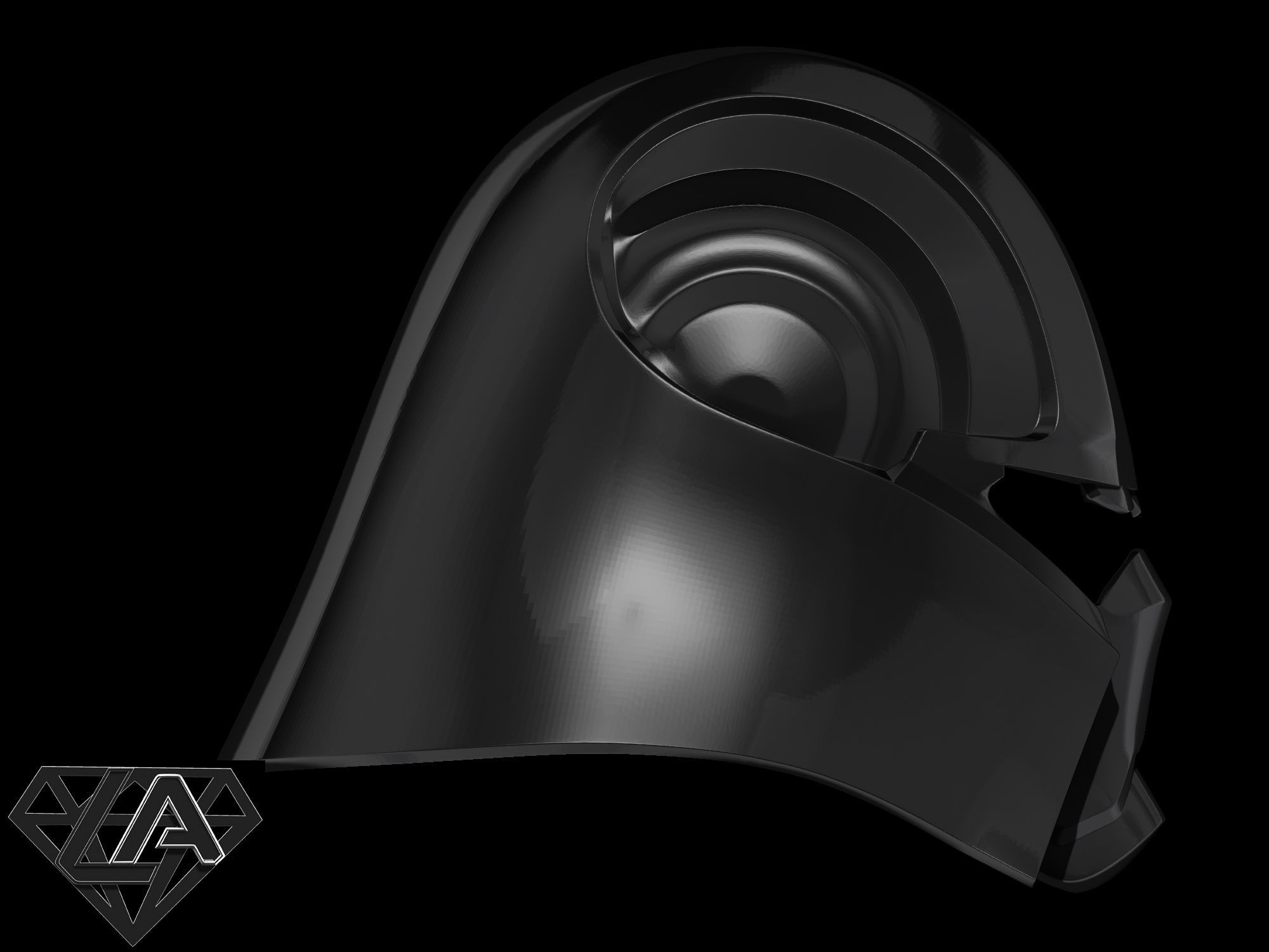 Winter sith helmet 3D print model_5