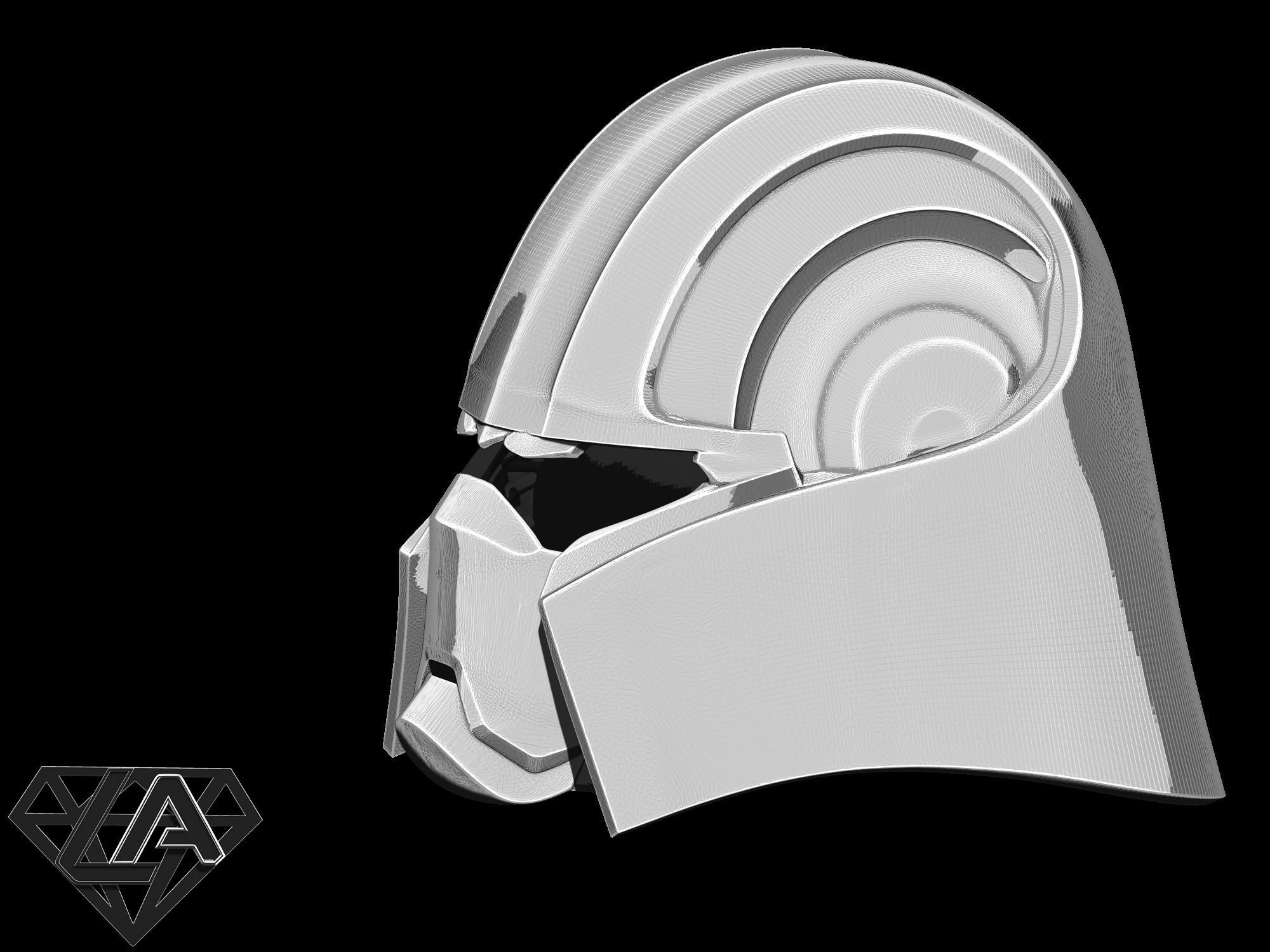 Winter sith helmet 3D print model_6