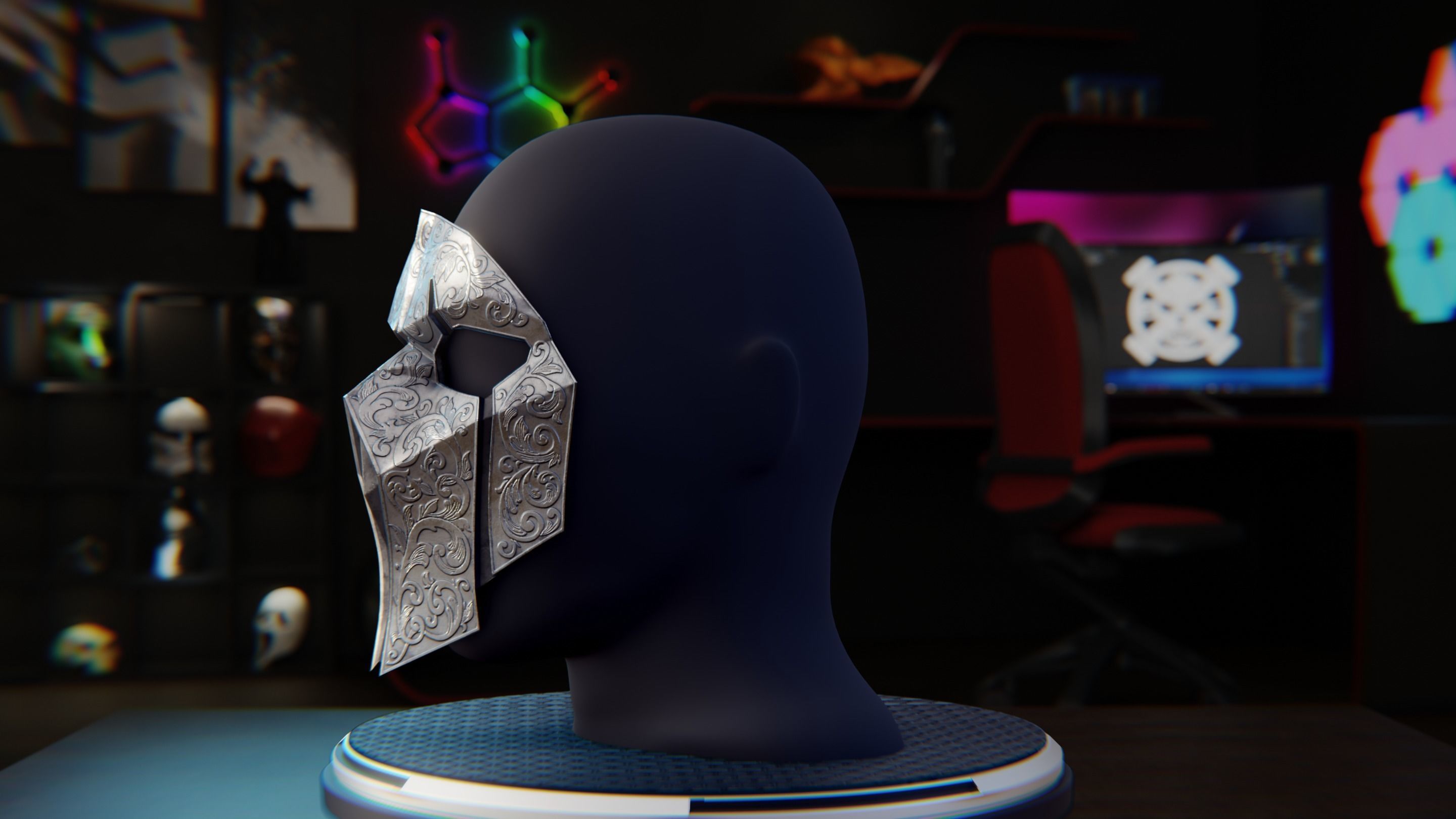 Duellists Mask 3D print model_2