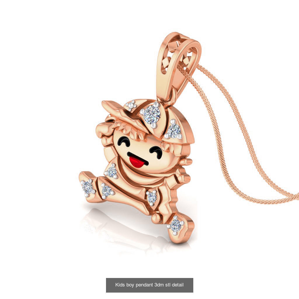 24 Kids pendant charms 3dm stl detail 3D Model Collection_4