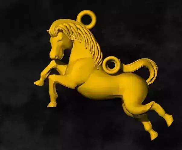 horse gold ornament