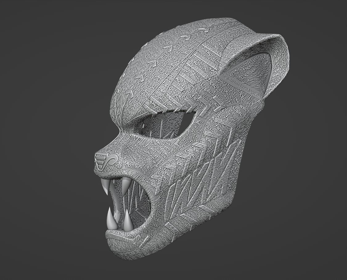 Black Panther ceremonial masks 3D print model_4