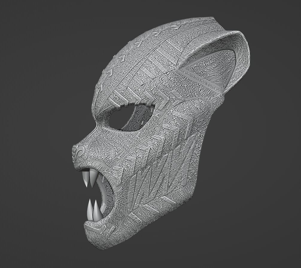 Black Panther ceremonial masks 3D print model_5
