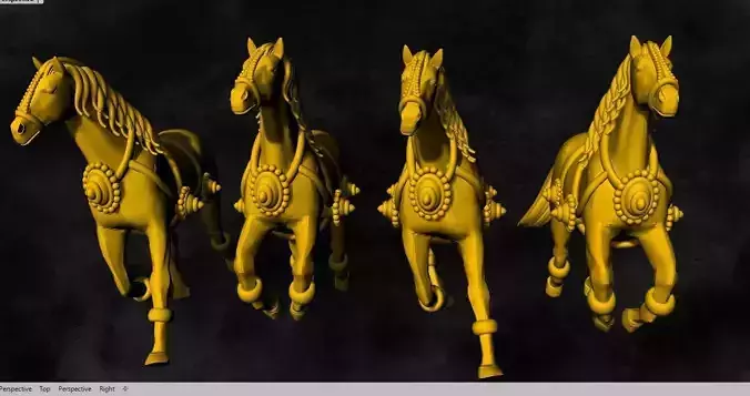 horse gold ornament jewelry