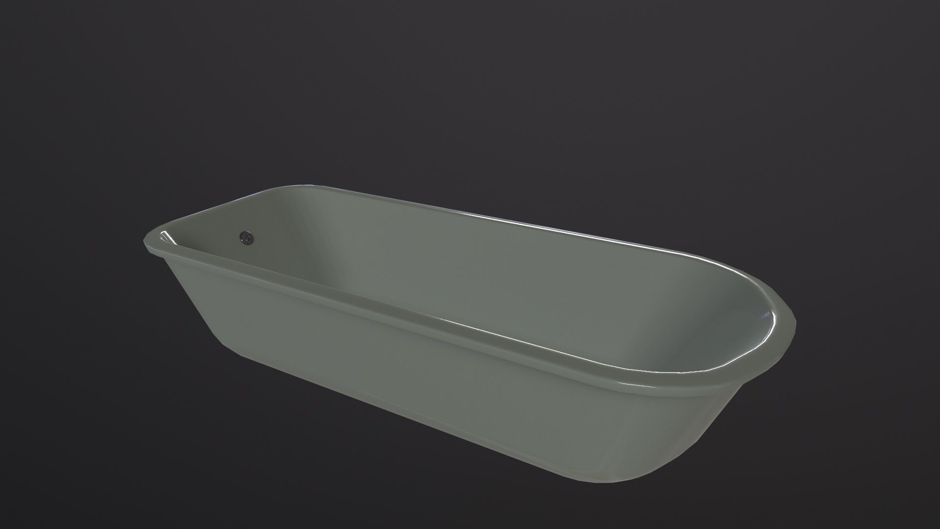 Bath Tub 3D Model Low-poly 3D model_2