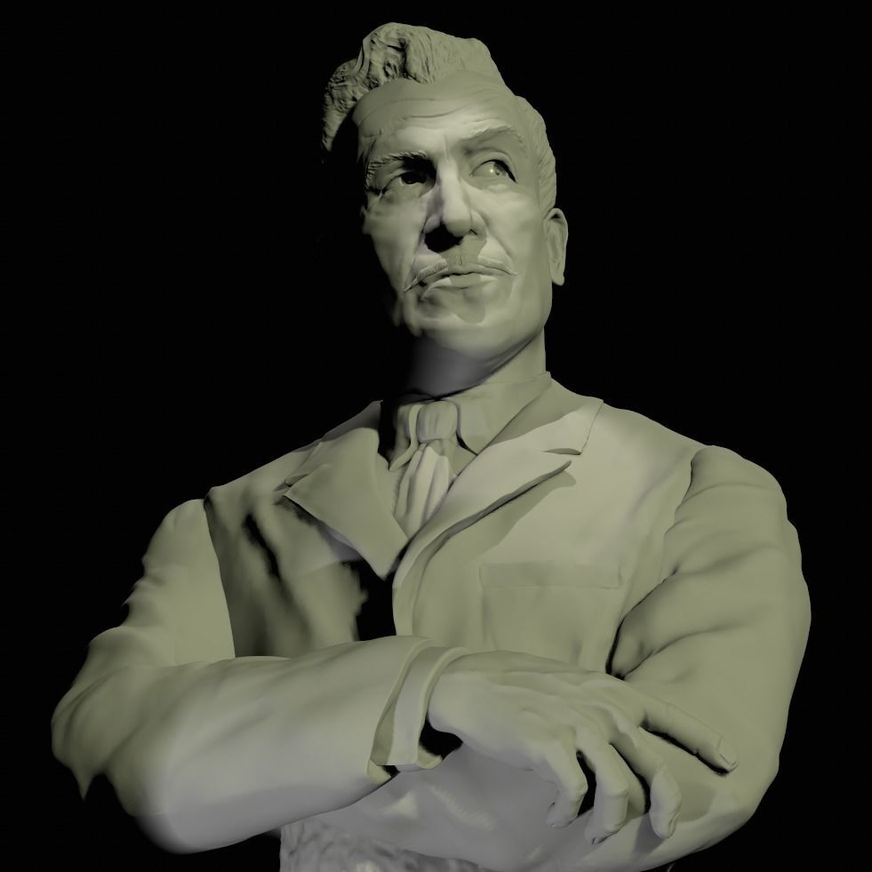 Vincent Price bust 3D print model_3