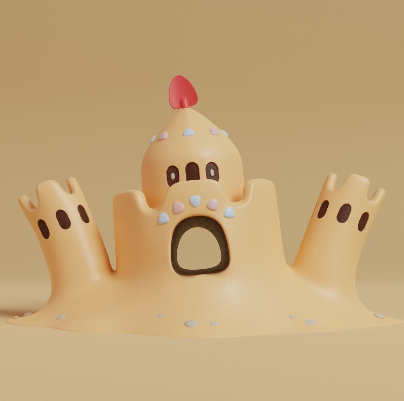 Pokemon - Sandygast and Palossand with 2 poses 3D print model_2