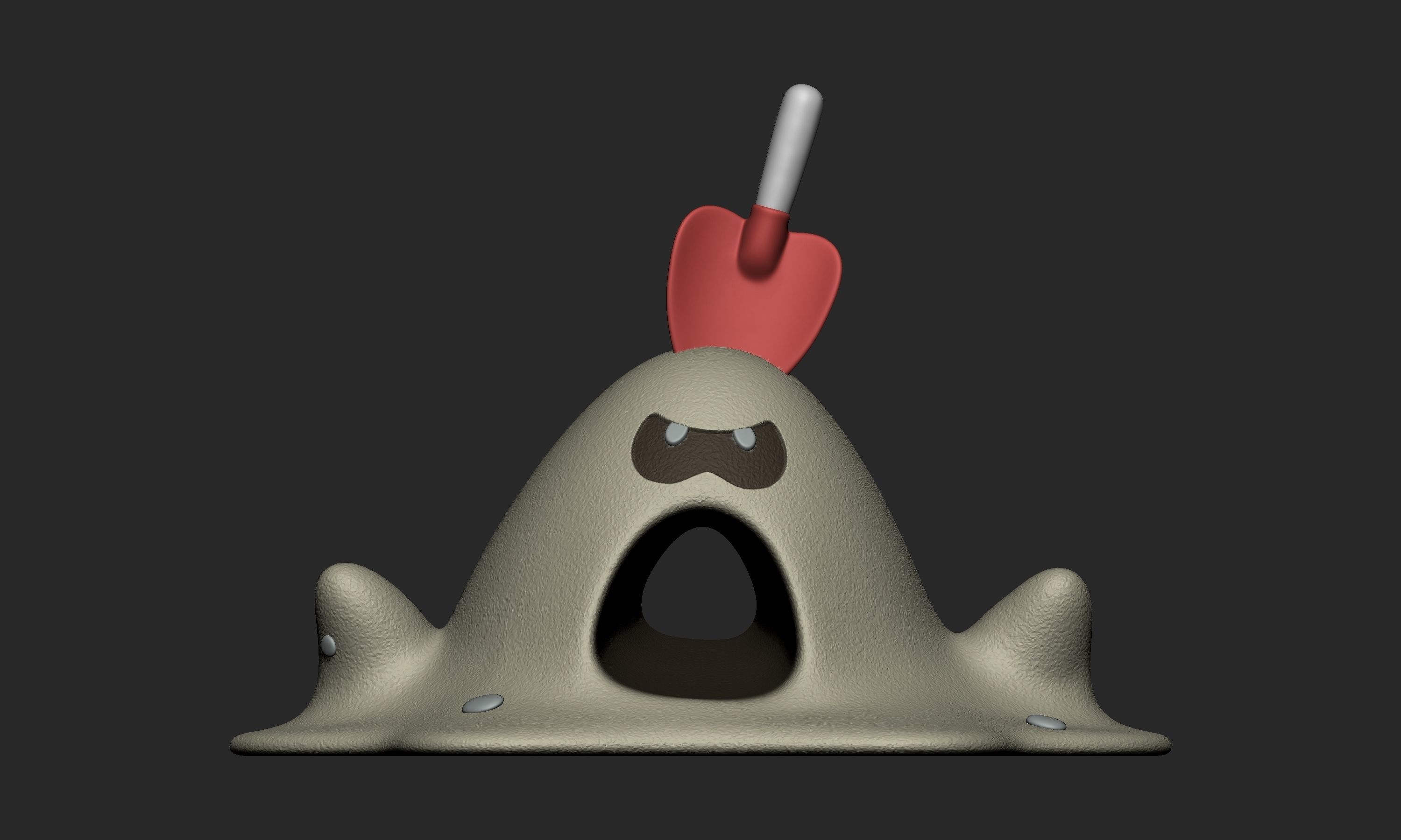 Pokemon - Sandygast and Palossand with 2 poses 3D print model_10