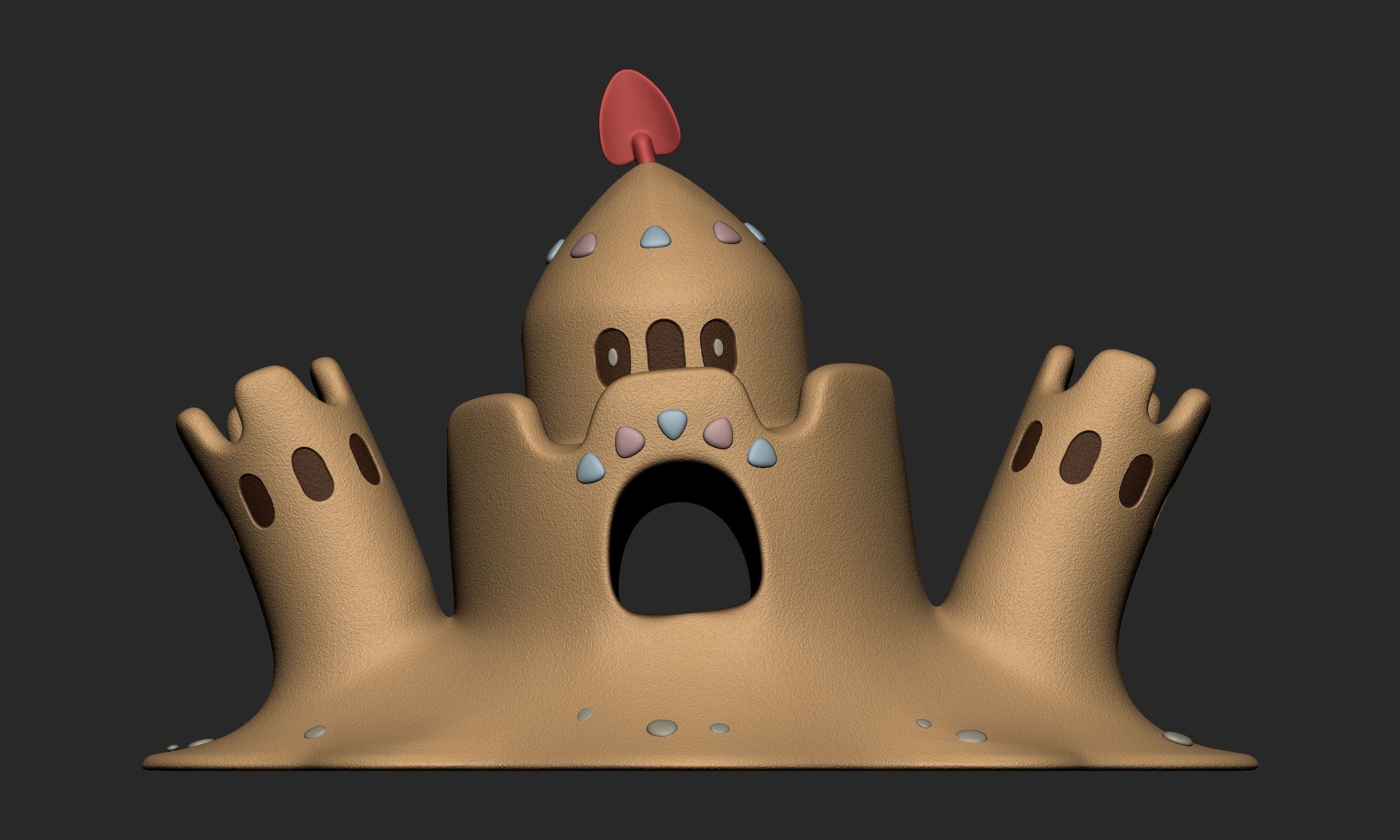 Pokemon - Sandygast and Palossand with 2 poses 3D print model_3