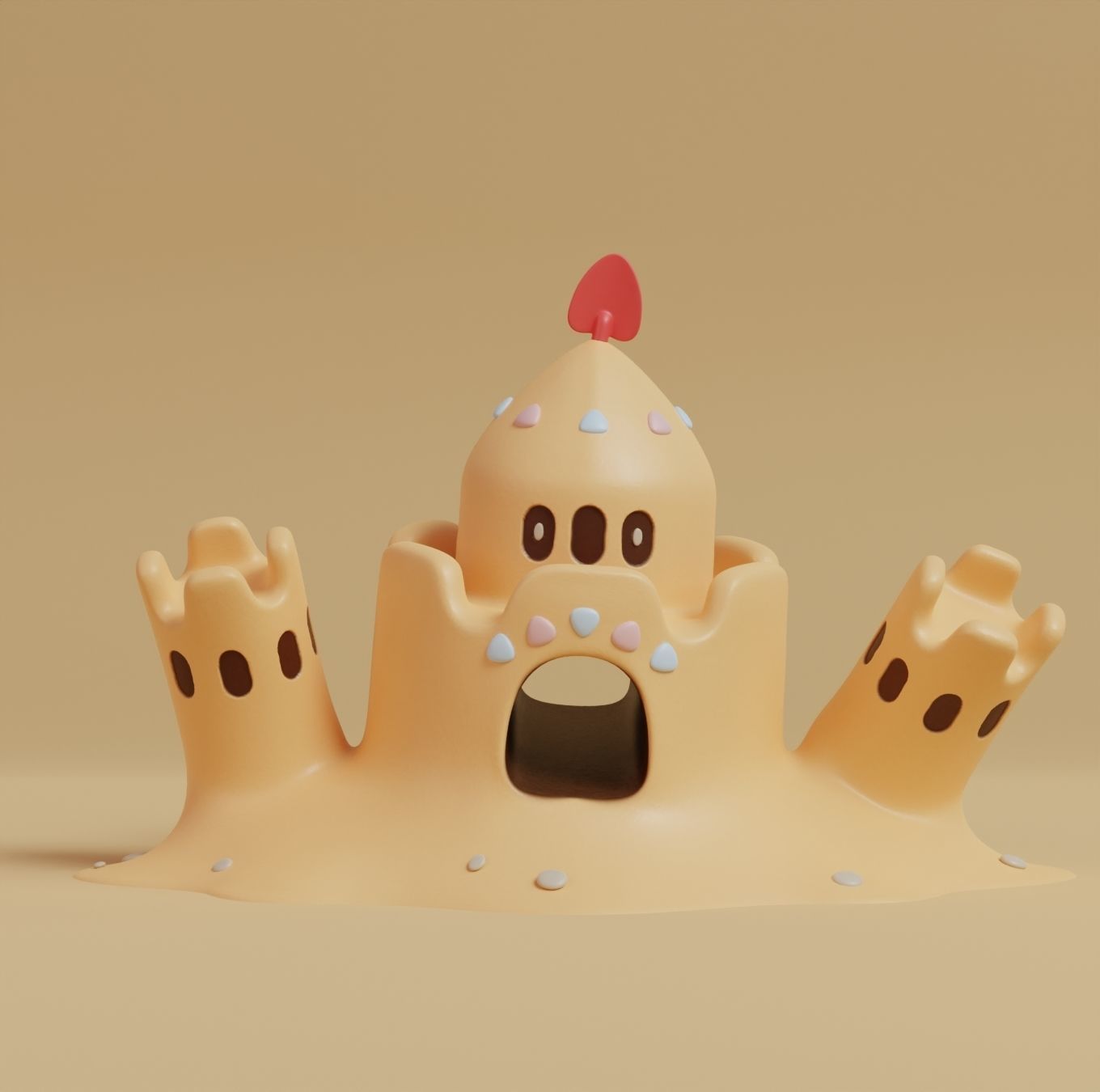 Pokemon - Sandygast and Palossand with 2 poses 3D print model_1