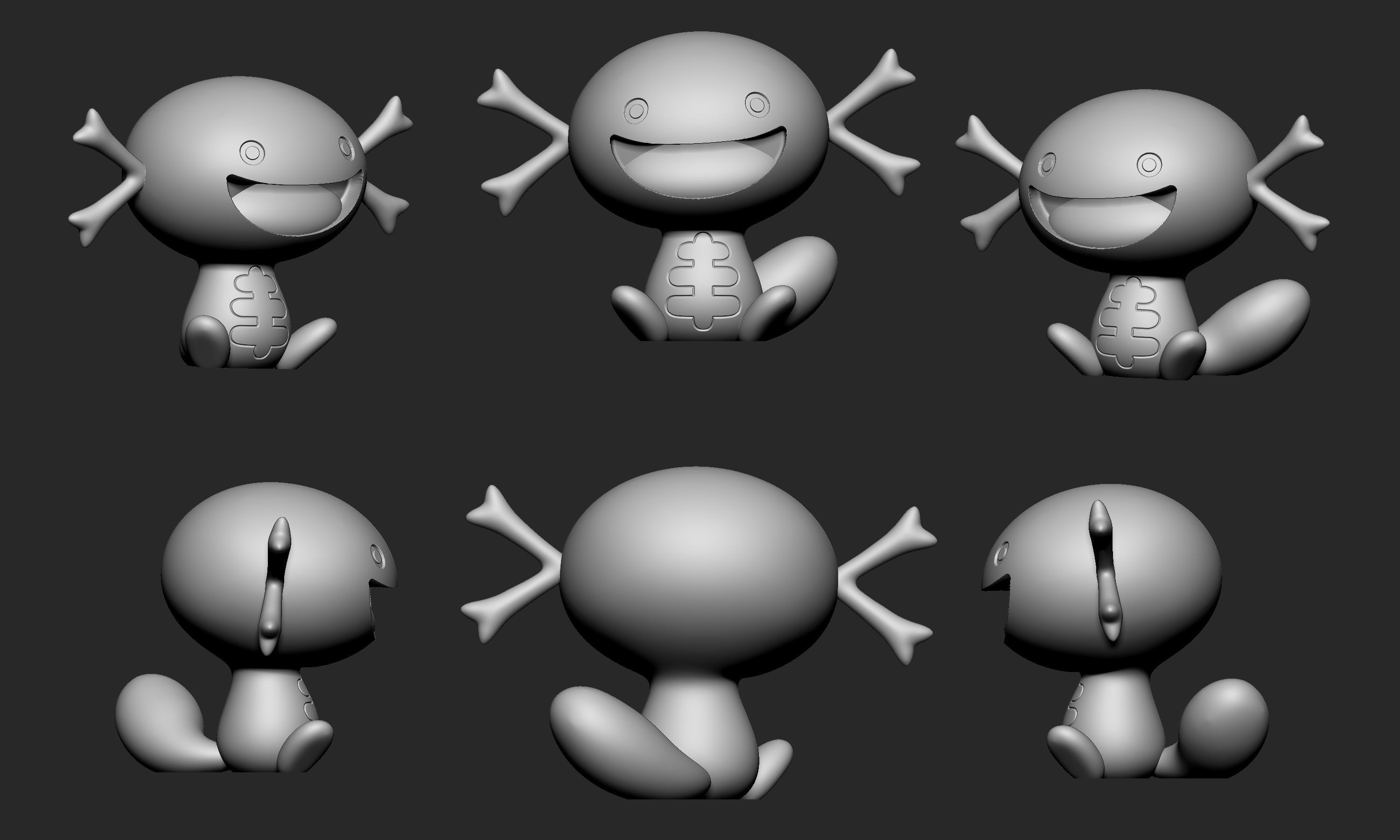 Pokemon - Paldean Wooper with 2 poses 3D print model_4