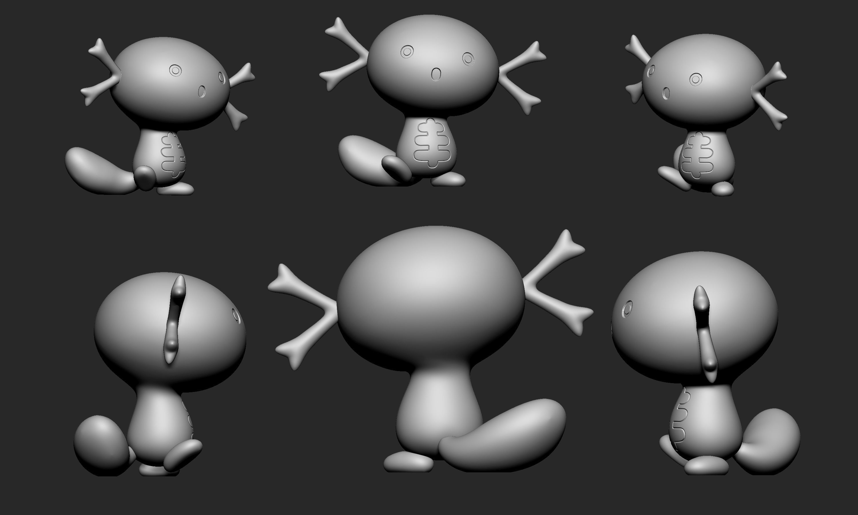 Pokemon - Paldean Wooper with 2 poses 3D print model_8