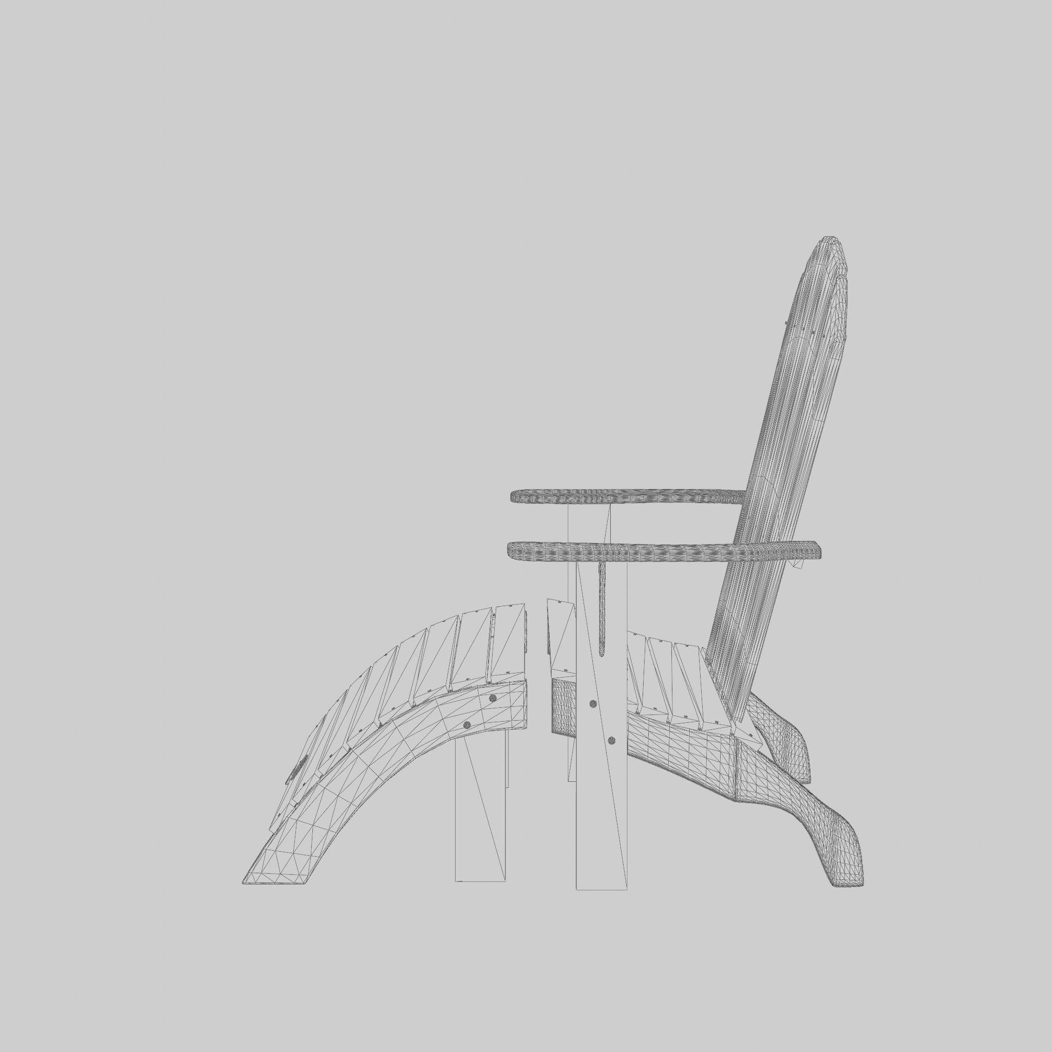 Malva Deck Chair 3D Model Low-poly 3D model_6