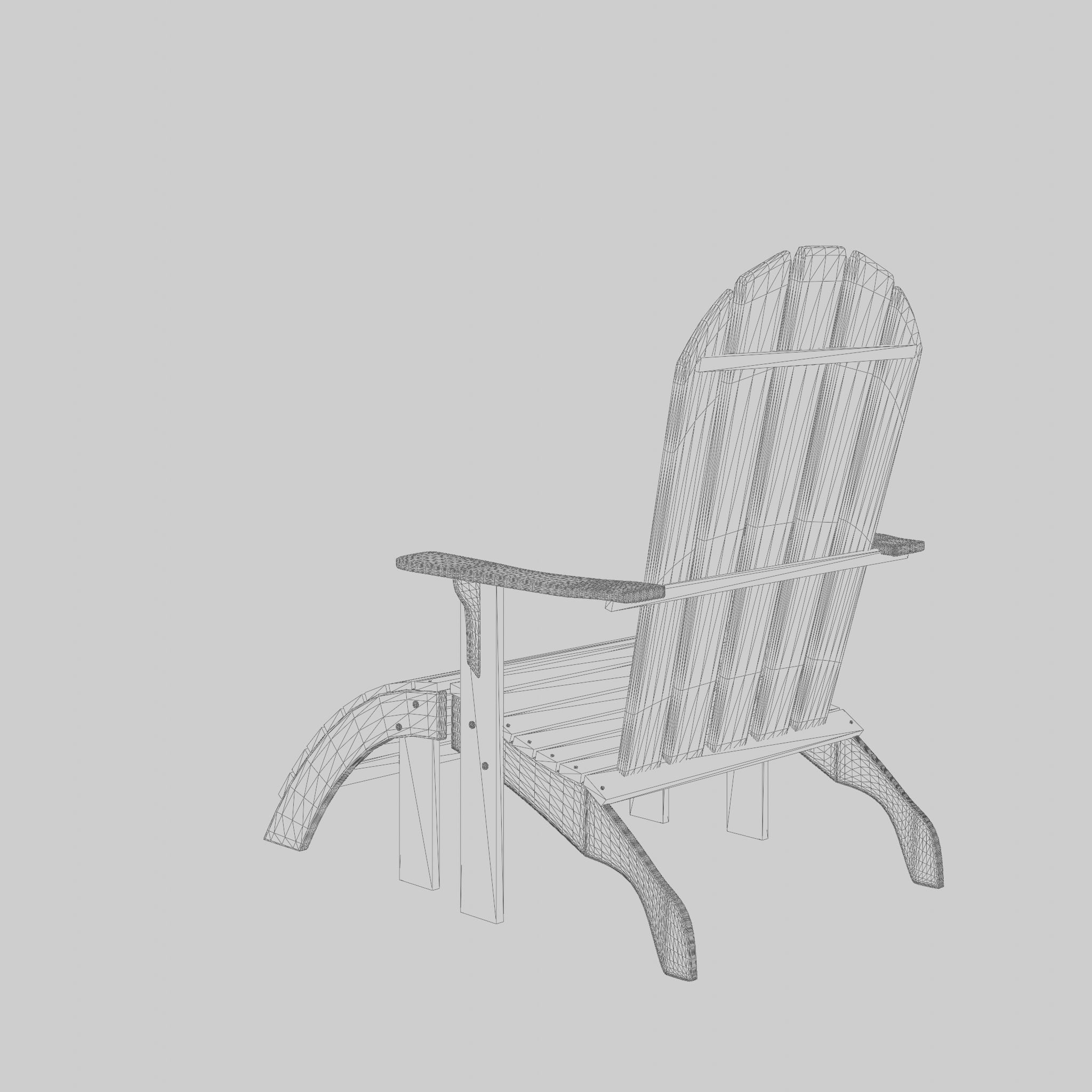 Malva Deck Chair 3D Model Low-poly 3D model_5